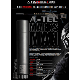 Tlumič A-TEC, Marksman, modulový, ráže do 30" (7,62mm), na úsťovou brzdu Marksman Break